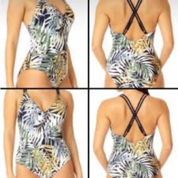 New Hurley Women's One Piece Swimsuit Size XXL Tropical UPF 50+  Bathing Suit - Picture 11 of 14